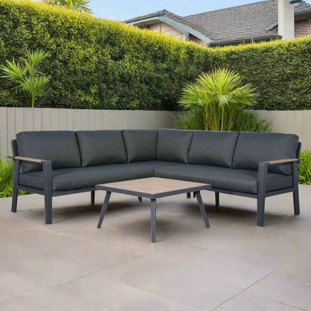 Arletter Corner Lounge with Coffee Table | Charcoal - Image 3