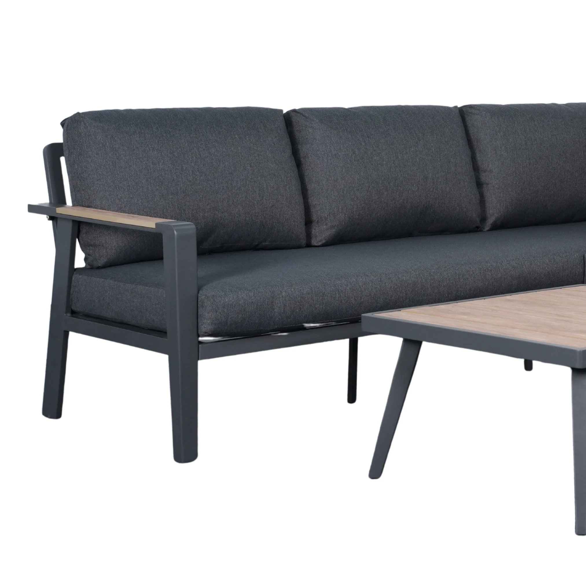 Arletter Corner Lounge with Coffee Table | Charcoal - Image 4
