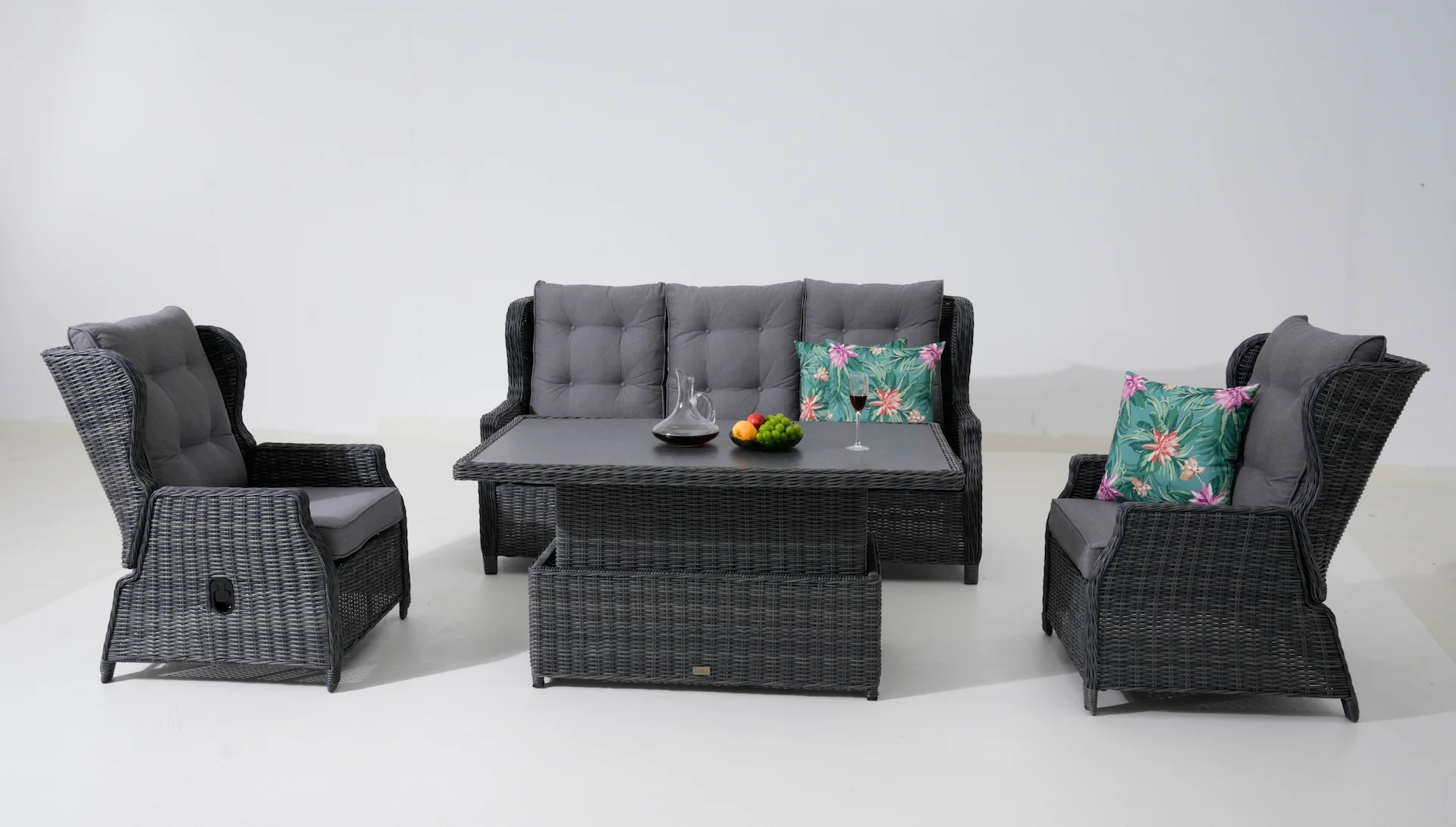 Buenos Aires 4-Piece Outdoor Recliner Lounge | Castle Grey - Image 11