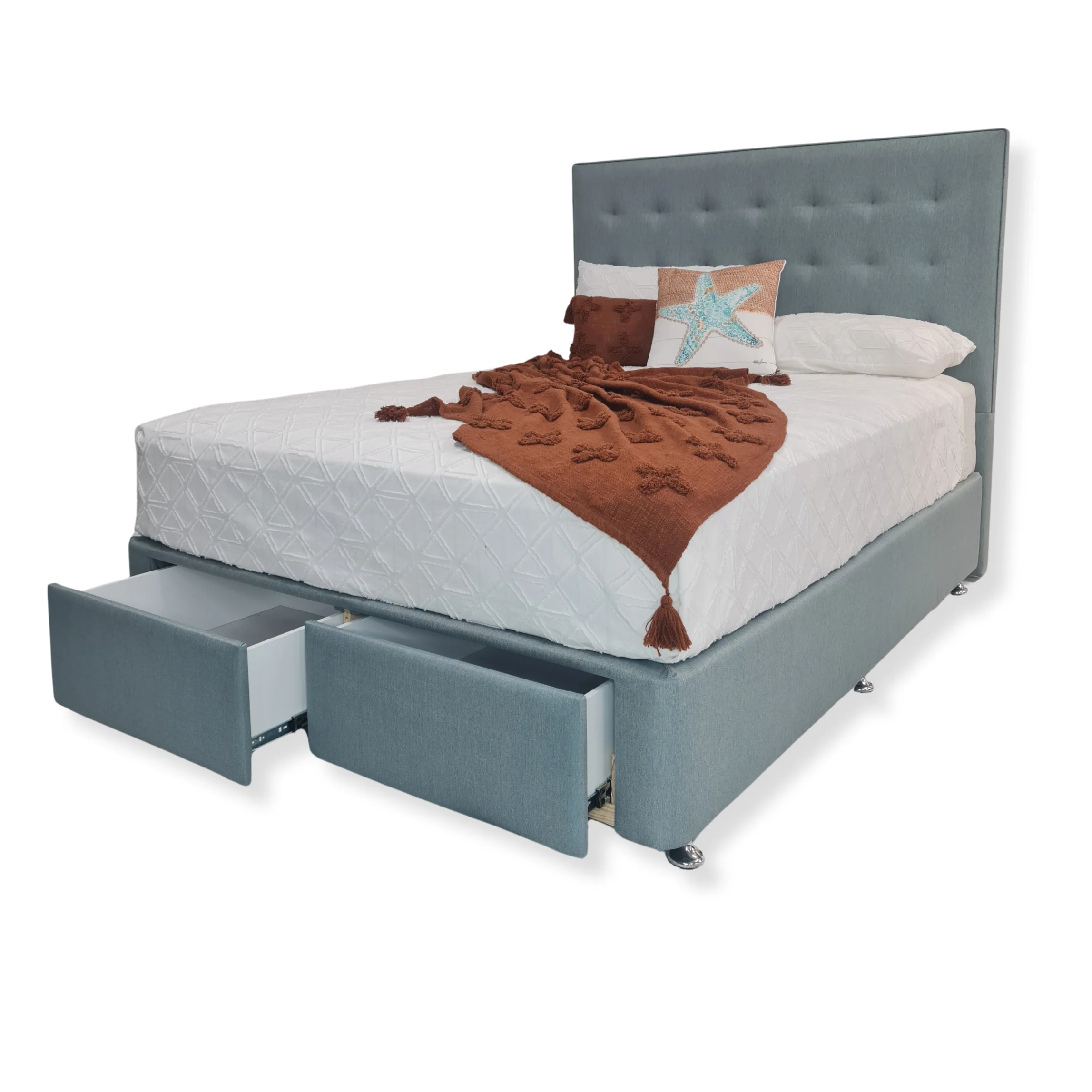 Classic Fabric 2 Drawer Bed Base - Image 3