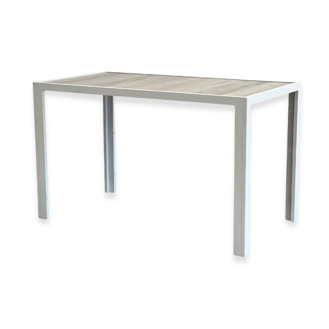 Ekaterina Gardenia 5 Piece Outdoor Bar Tables and Stools Set | White - Image 8