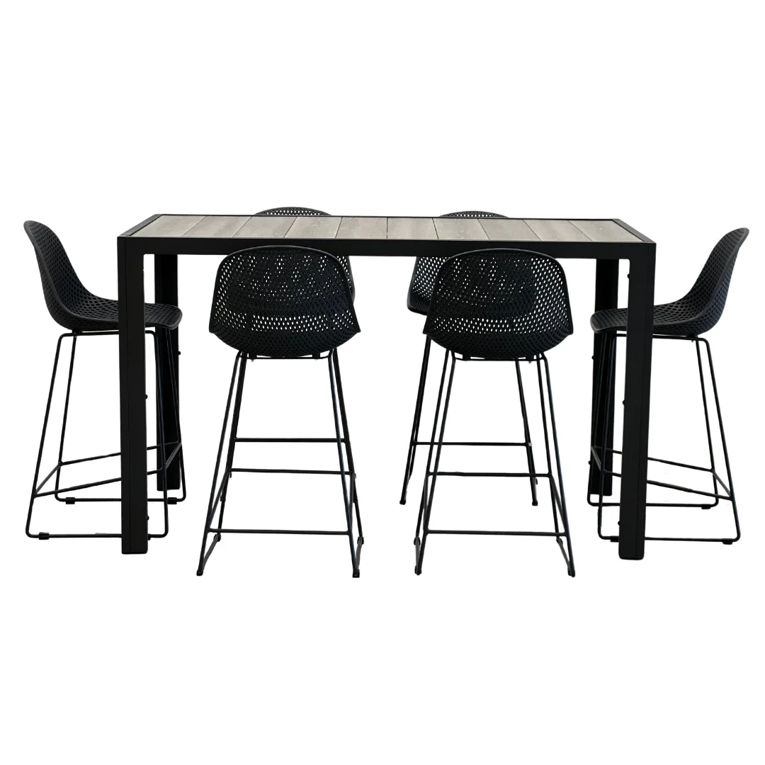 Ekaterina Outdoor Bar Table | Gunmetal - Image 7