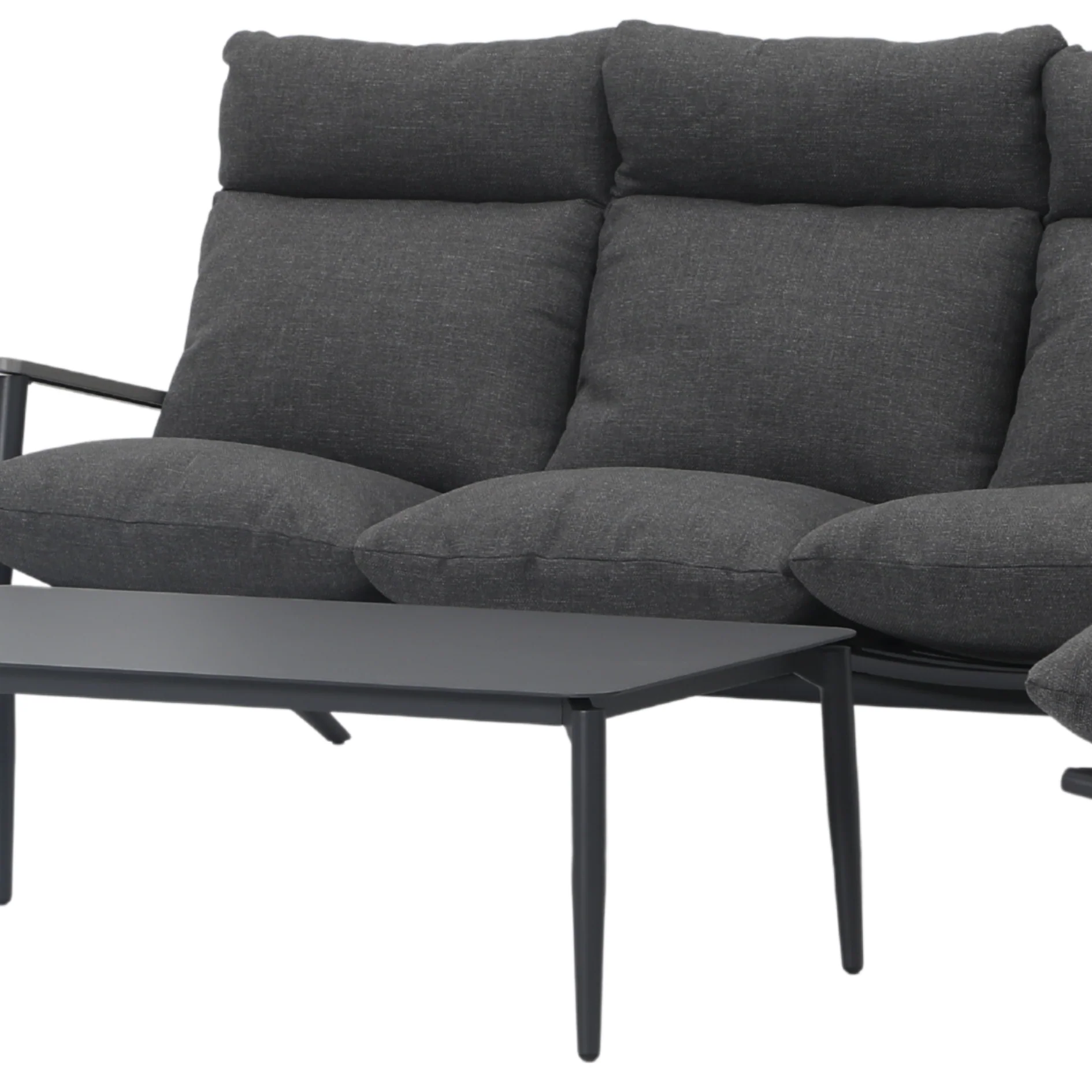 Florent 4 Piece Outdoor Lounge | Gunmetal - Image 4