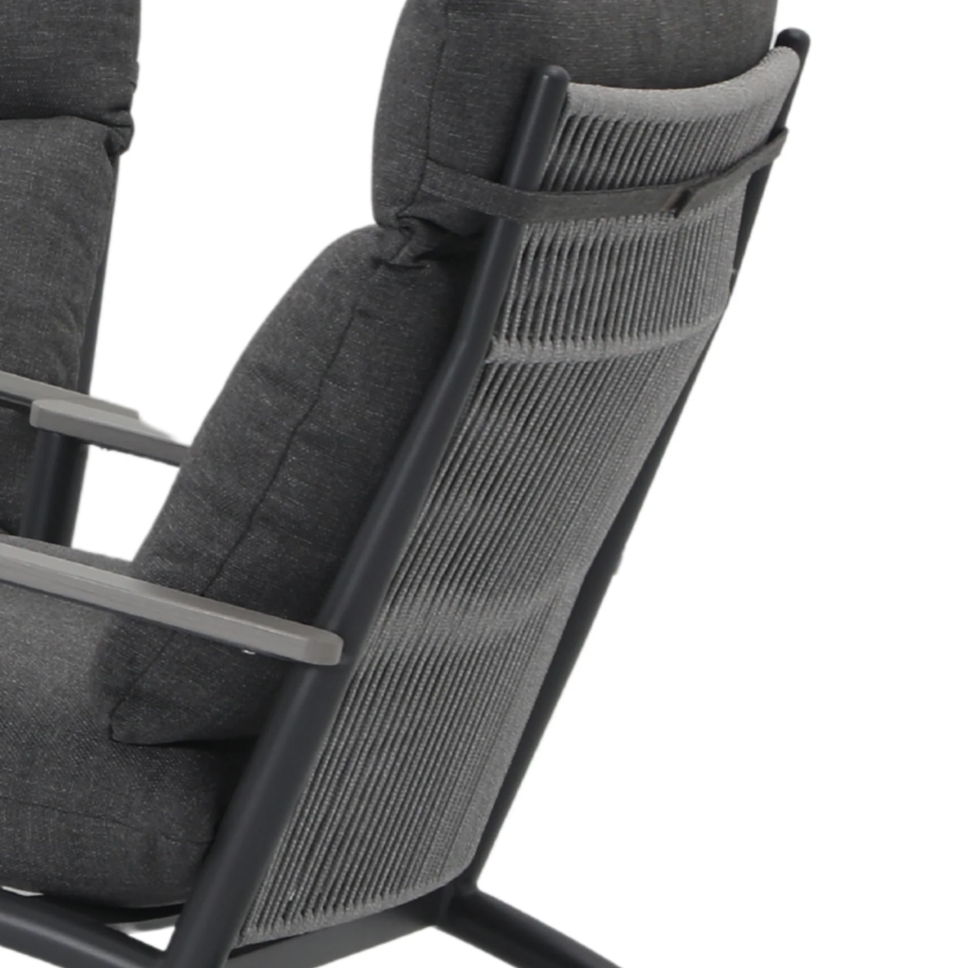 Florent 4 Piece Outdoor Lounge | Gunmetal - Image 5