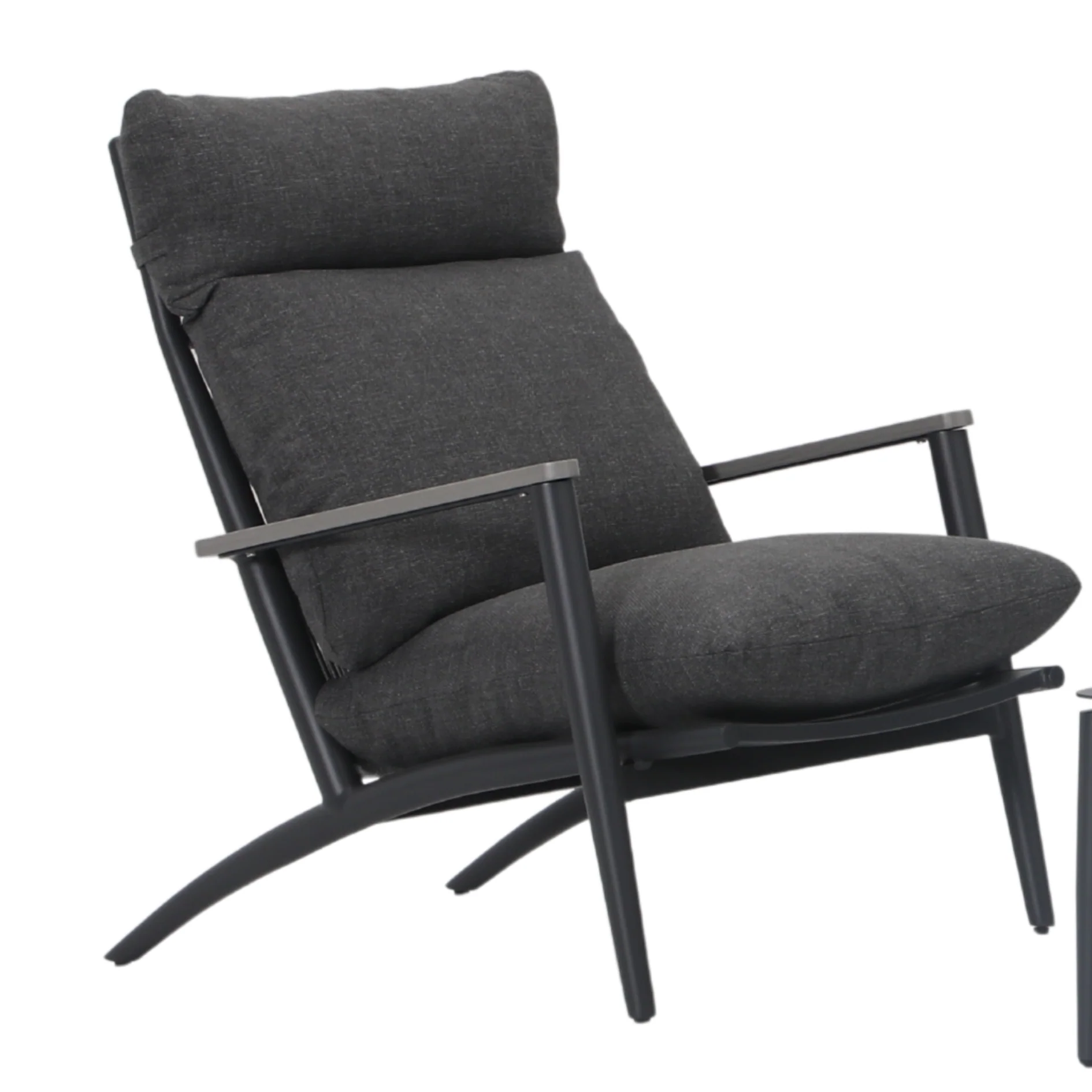 Florent 4 Piece Outdoor Lounge | Gunmetal - Image 6