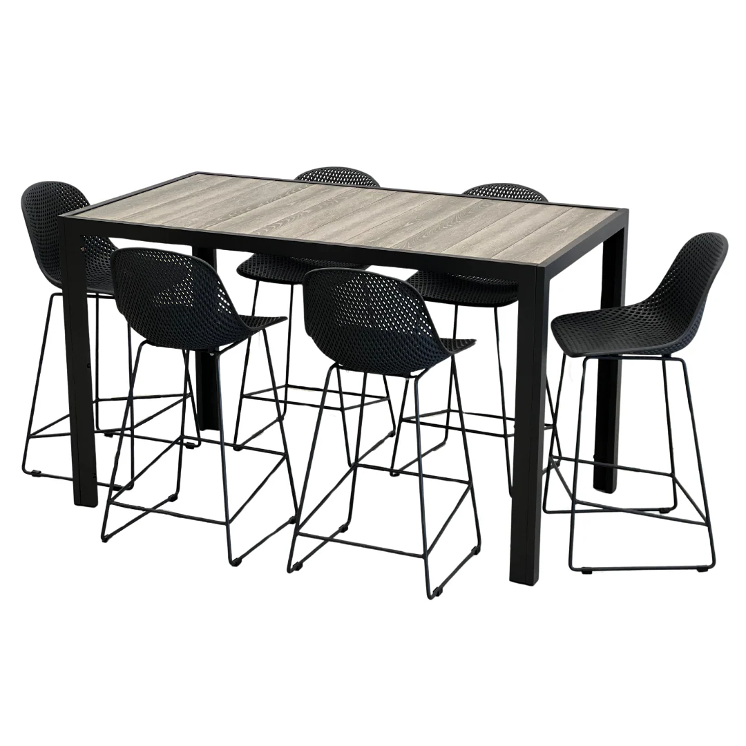 Gardenia Outdoor Bar Stool | Gunmetal - Image 5