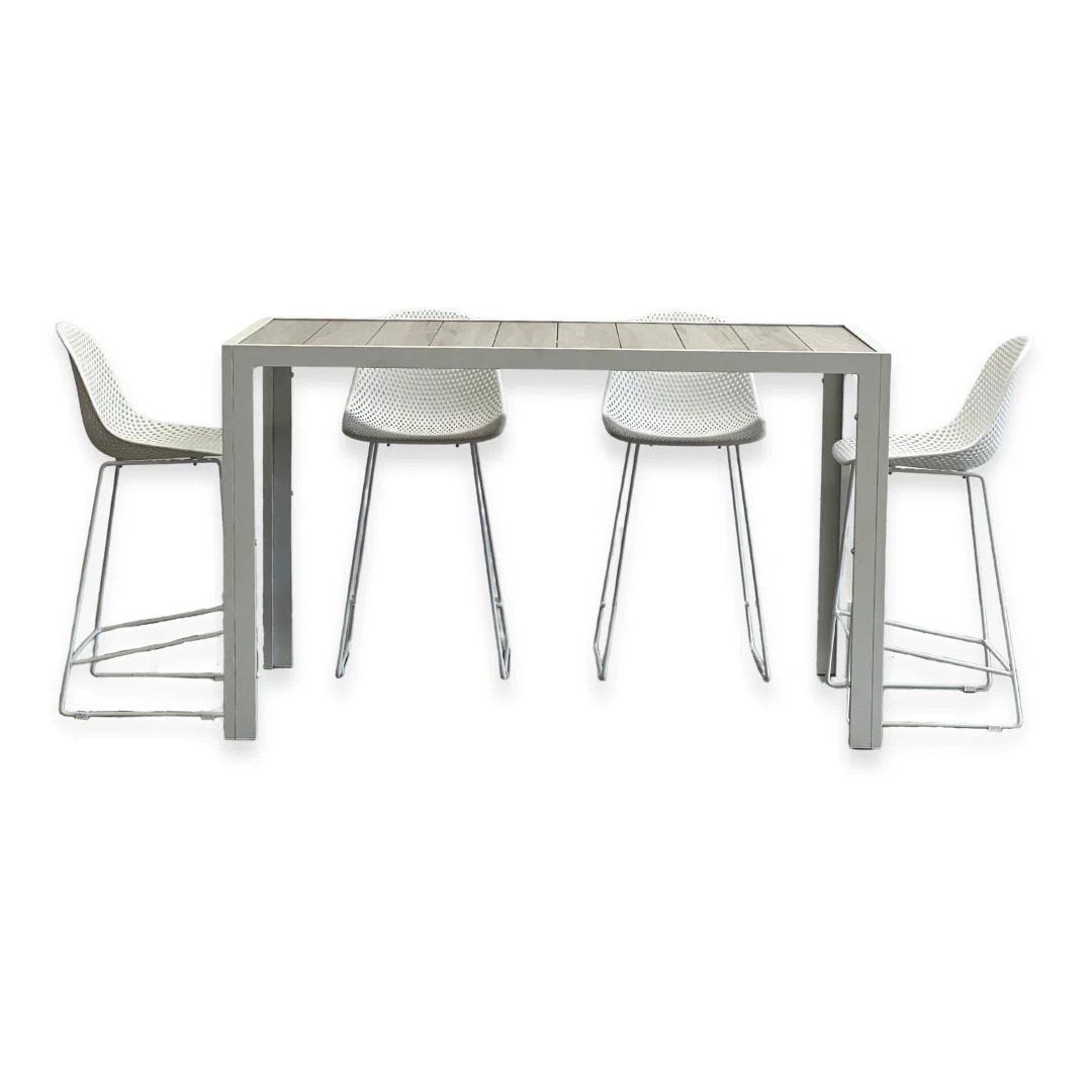 Gardenia Outdoor Bar Stool | White - Image 6