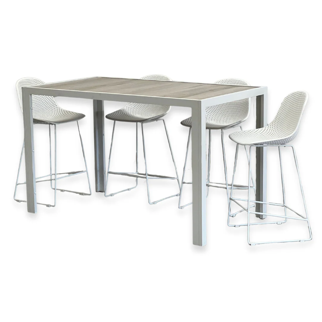 Gardenia Outdoor Bar Stool | White - Image 8
