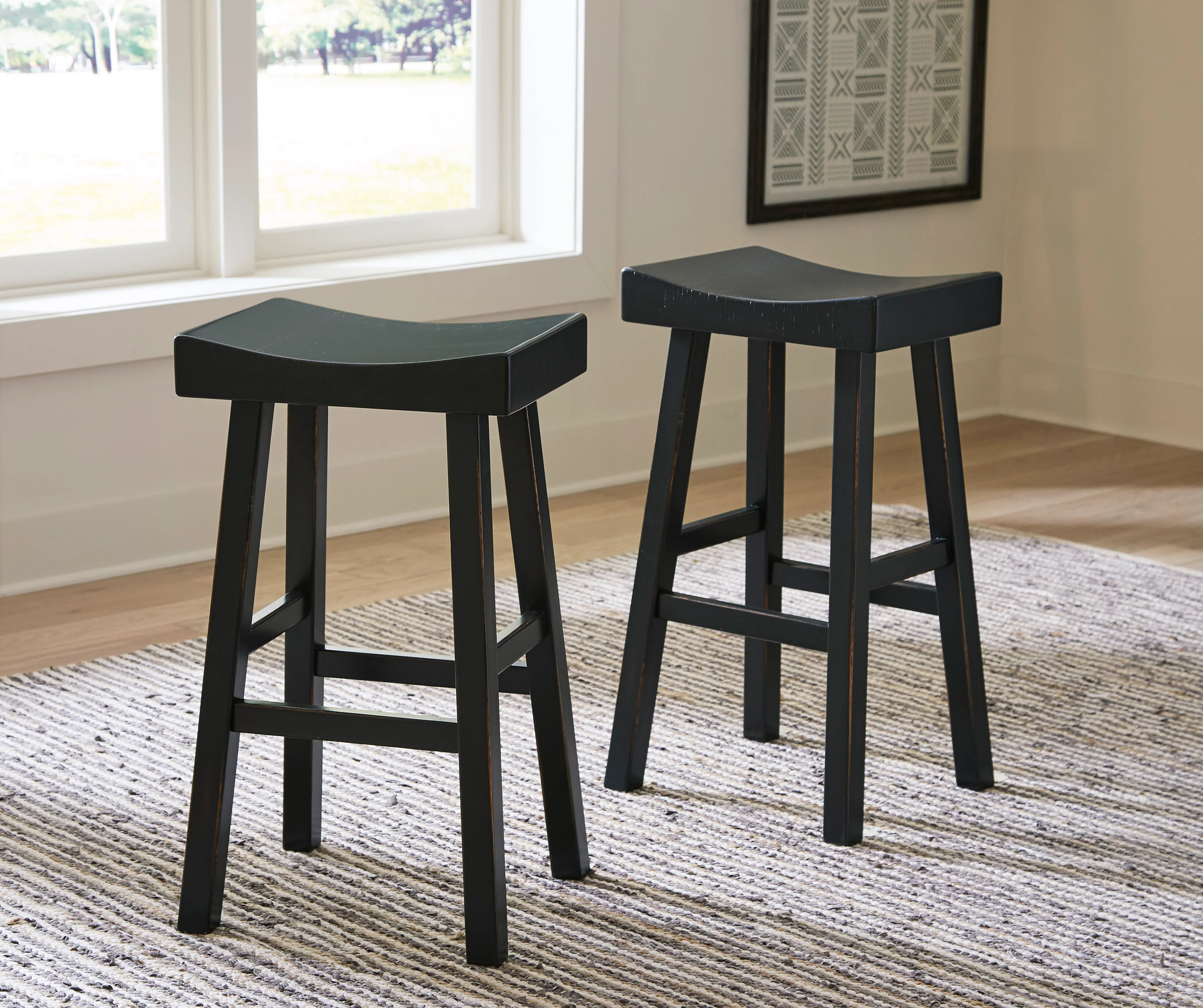 Glosco Large Stool |Black - Image 4