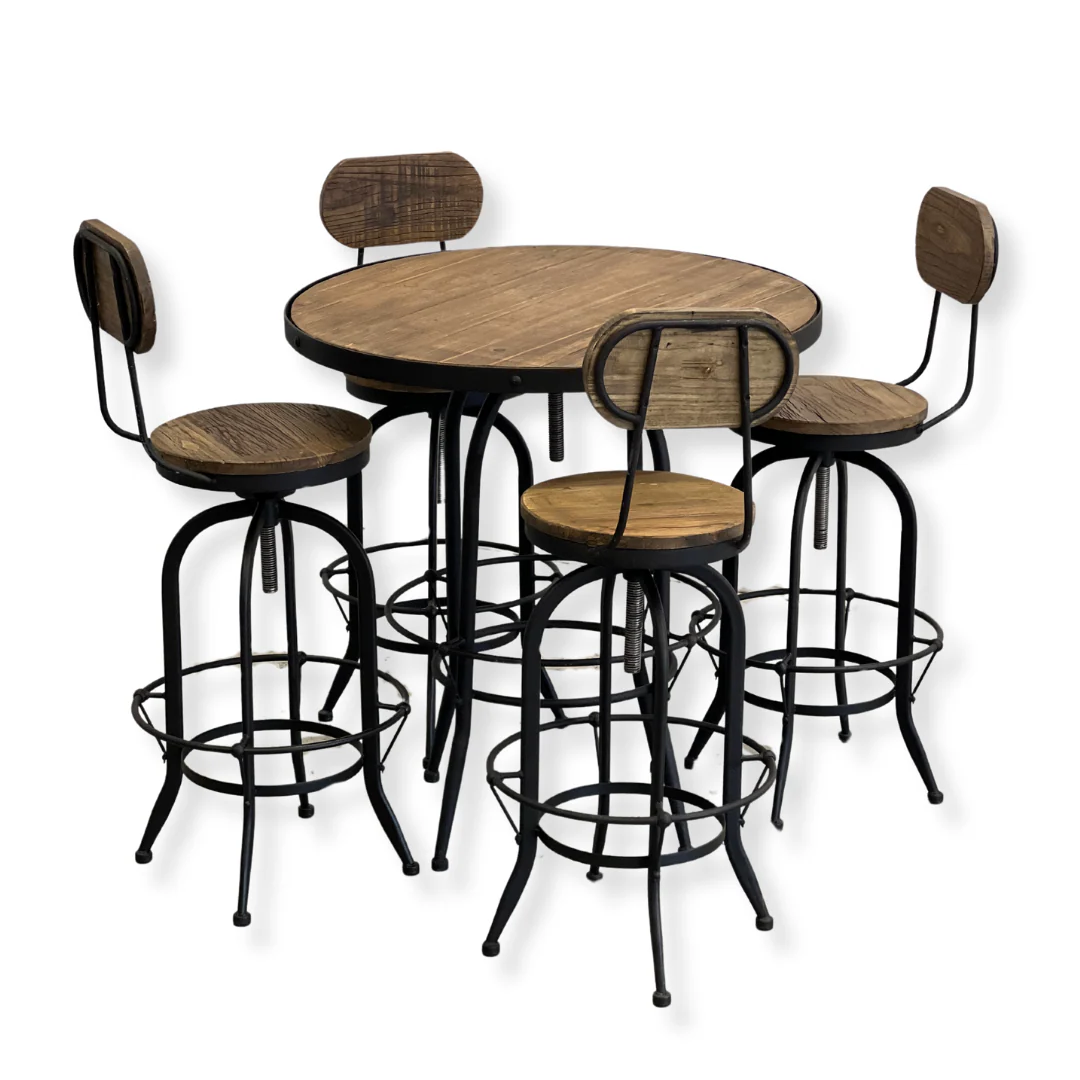 Industrial Round Bar Table - Image 4