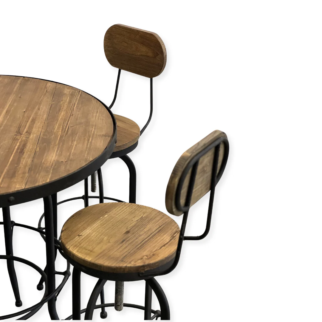 Industrial Swivel Bar Stool - Image 4