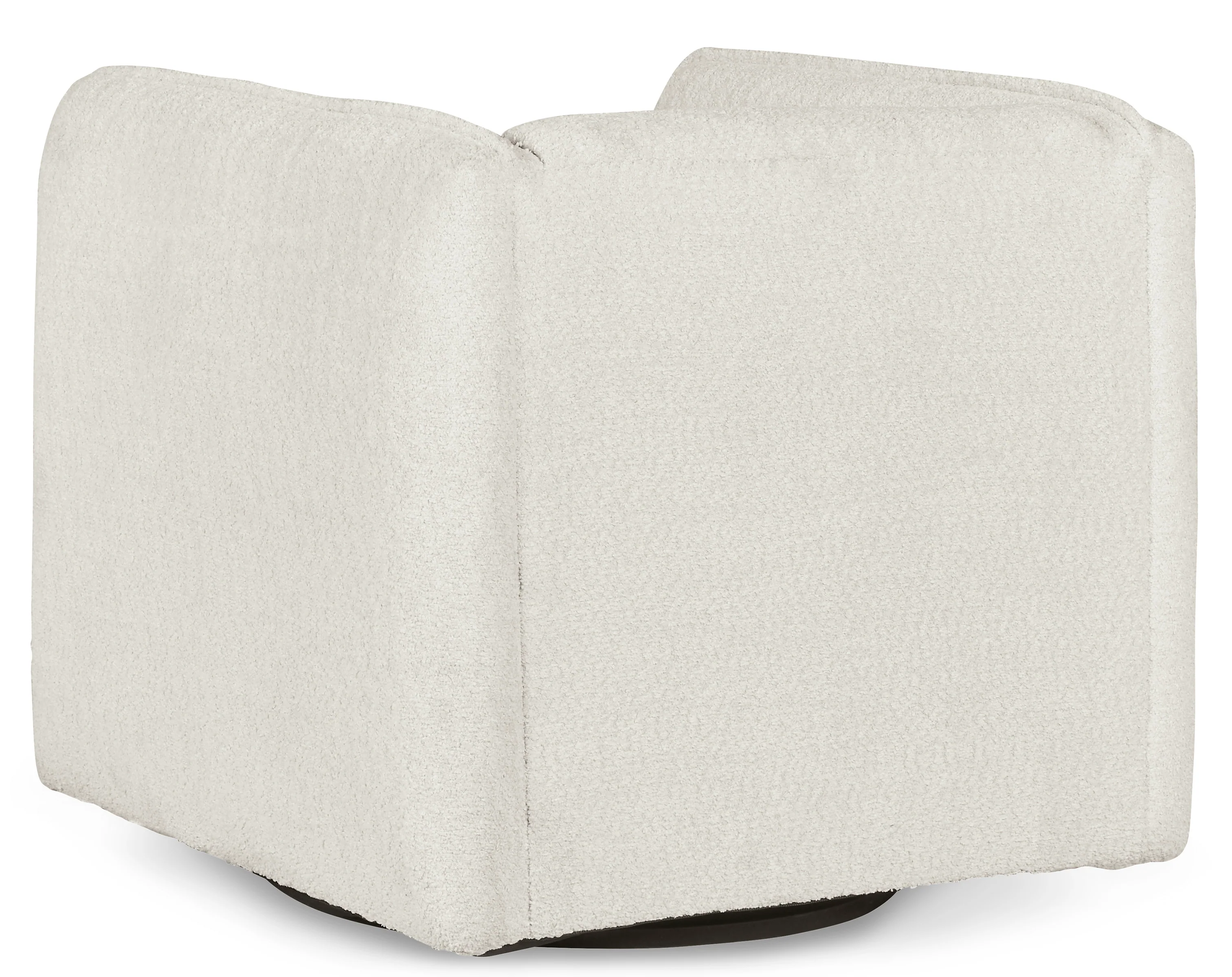 Jordan Swivel Accent Chair - White+Light Grey - Image 3