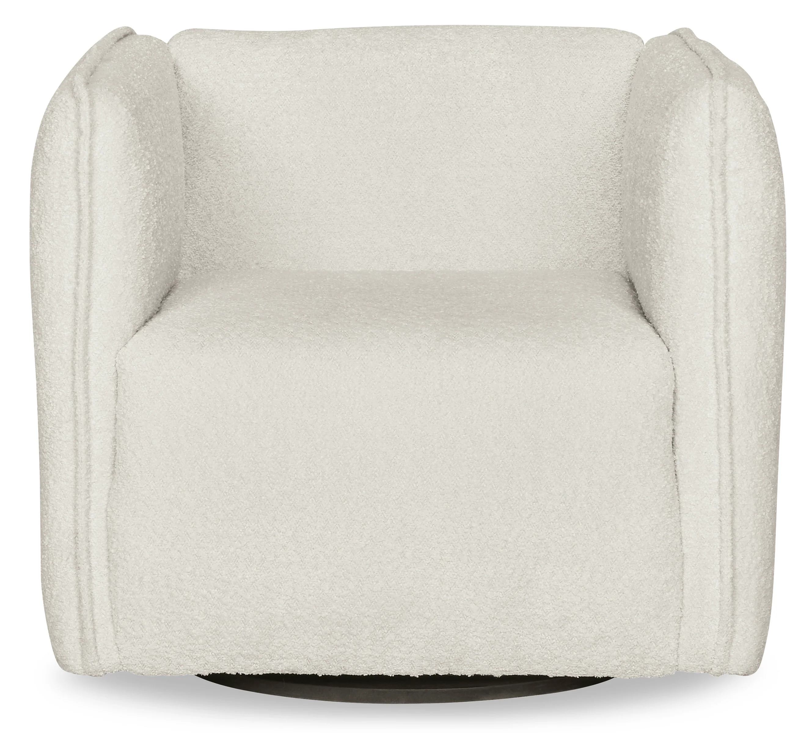 Jordan Swivel Accent Chair - White+Light Grey - Image 4