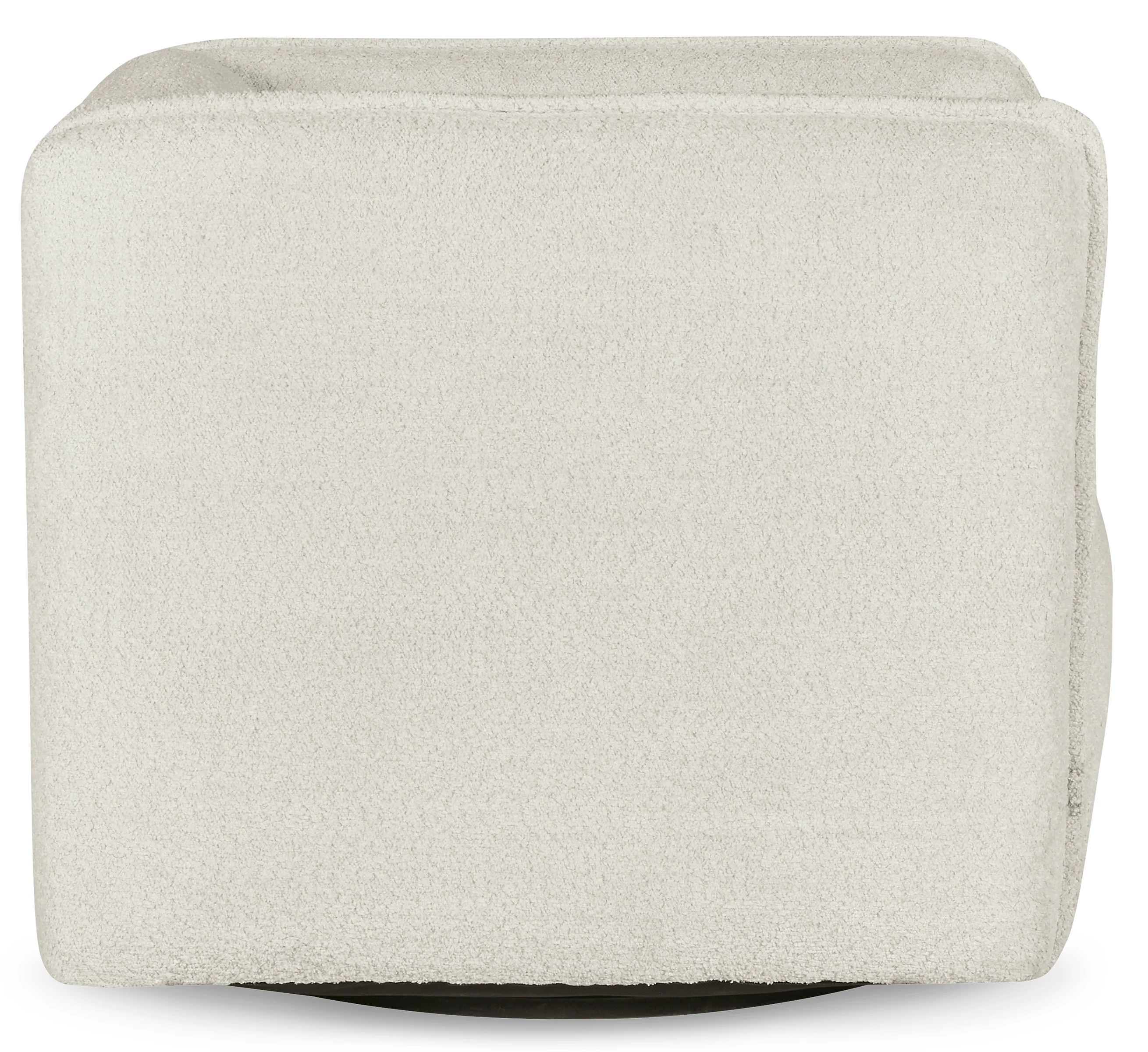 Jordan Swivel Accent Chair - White+Light Grey - Image 5