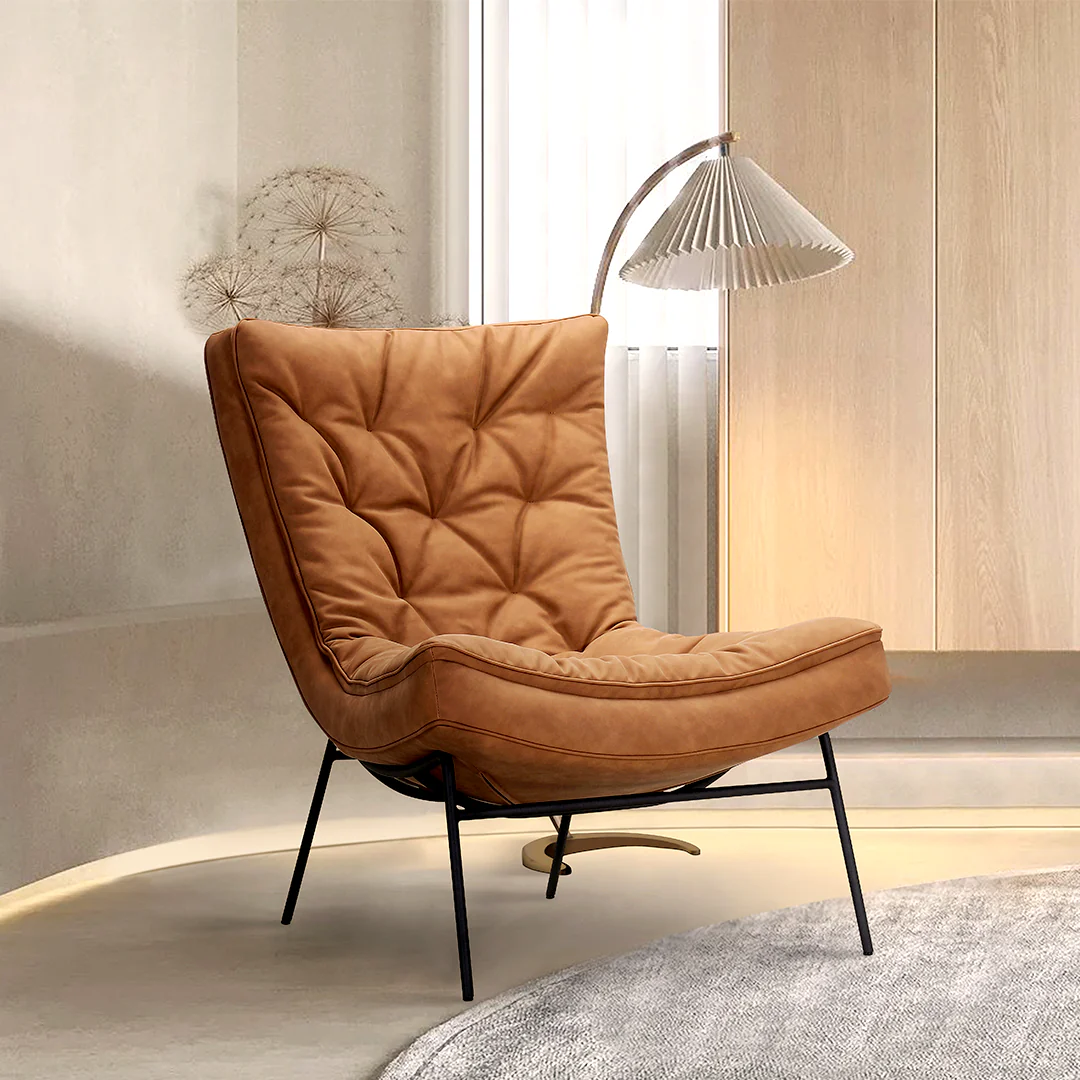 Scarva Leather Accent Chair| Amber - Image 3