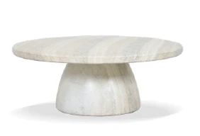 Thera Cement Round Outdoor Coffee Table - Image 5