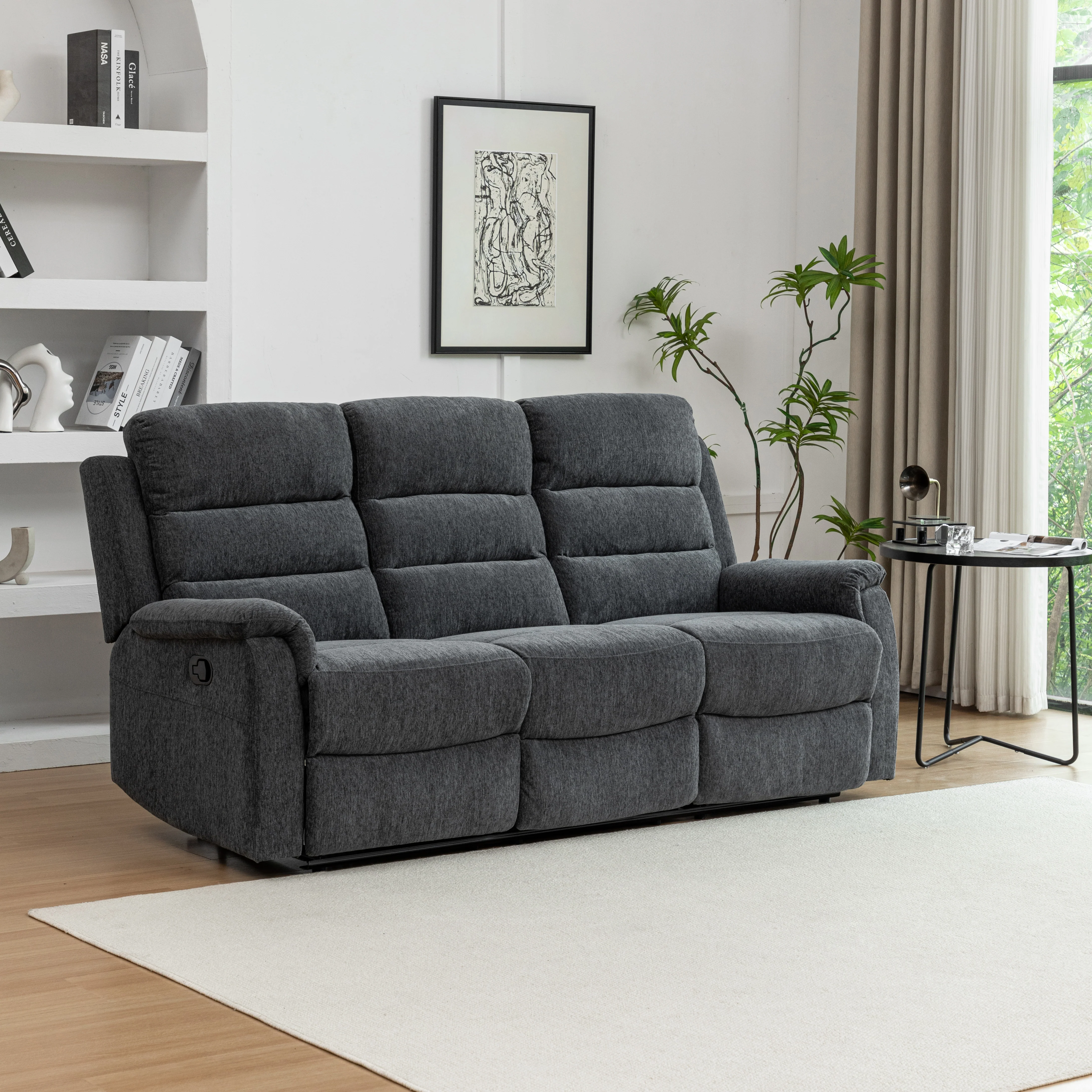 Westbury 3 Piece Recliner Lounge Suite | Charcoal - Image 8